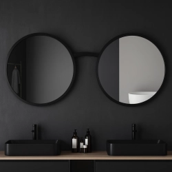 Zestaw luster okrągłych kot w okularach mdf - OKULARY