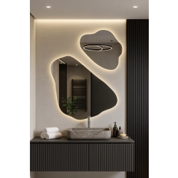 Zestaw luster o nieregularnym kształcie z podświetleniem - MORION LED