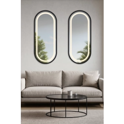 Zestaw luster owalnych w ramie mdf z podświetleniem - ZESTAW OSKAR W RAMIE LED III