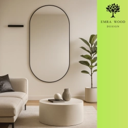 Lustro owalne w ramie złotej MDF SLIM - OLI - kolor ramy do wyboru