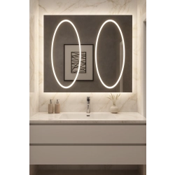 Lustro łazienkowe prostokątne z podświetleniem - MELISA II