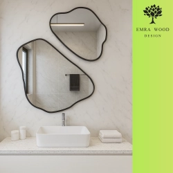 Zestaw luster o nieregularnym kształcie w ramie - MORION W RAMIE