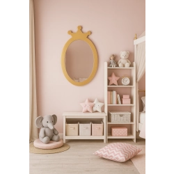 Lustro dekoracyjne ścienne dla dziecka w ramie mdf - KSIĘŻNICZKA
