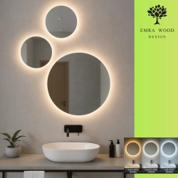 Zestaw trzech okrągłych luster z podświetleniem - TRES LED