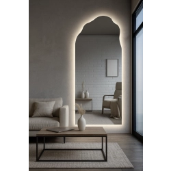 Półowalne lustro o organicznym kształcie z podświetleniem - AURO LED 1