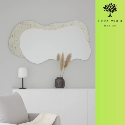 Nieregularne lustro na lustrze postarzanym vintage - VELOCE