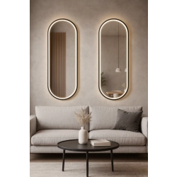 Zestaw luster owalnych w ramie mdf z podświetleniem - ZESTAW OSKAR LED II