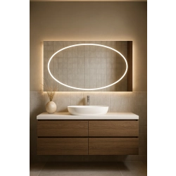 Lustro łazienkowe prostokątne z podświetleniem - MELISA LED