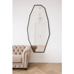 Dekoracyjne lustro o ostrym organicznym kształcie w ramie - PIRYT W RAMIE