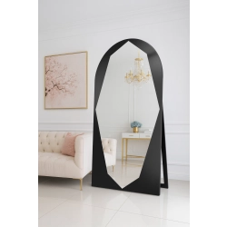 Organiczne lustro stojące w półowalu w ramie MDF - RIOLIT STOJĄCE