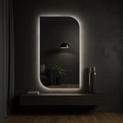 Lustro o nieregularnym kształcie z podświetleniem - ŁEZKA LED