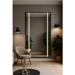 Lustro w czarnej ramie z podświetleniem- 1503 LED II - kolor ramy do wyboru