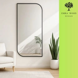 Lustro w ramie czarnej MDF SLIM - ŁEZKA - kolor ramy do wyboru