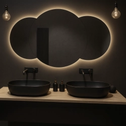 Zestaw luster łazienkowych z podświetleniem - UNIVERSE DOUBLE LED