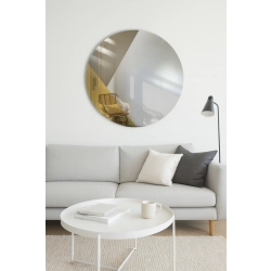 Okrągłe lustro dekoracyjne kolorowa tafla złoto i brąz - RONI