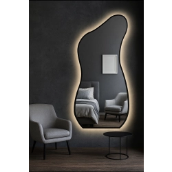 Lustro o organicznym kształcie w ramie z podświetleniem - ANGELIT W RAMIE LED