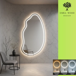 Lustro o organicznym kształcie z podświetleniem -TOPAZ LED II