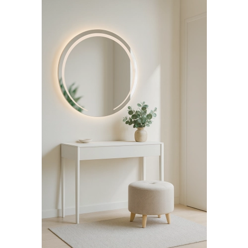 Lustro okrągłe łazienkowe z podświetleniem - NELA LED