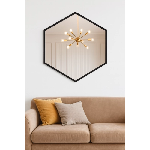 Lustro o geometrycznym kształcie w ramie – HEXA W RAMIE