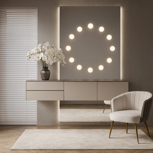 Lustro do toaletki w dwóch częściach z podświetleniem - HOLLYWOOD GLAM LED