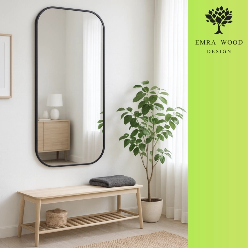 Lustro w ramie złotej MDF SLIM - GERDA - kolor ramy do wyboru