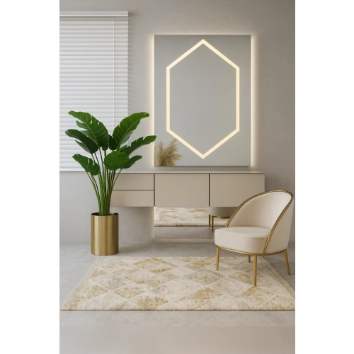 Lustro do toaletki w dwóch częściach z podświetleniem - GAZE GLAM LED