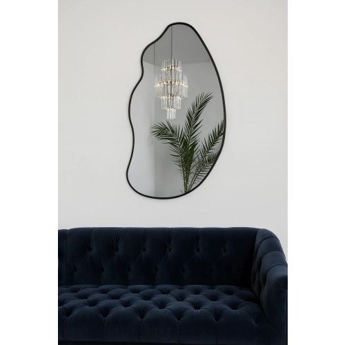 Lustro o organicznym kształcie w ramie - TOPAZ W RAMIE