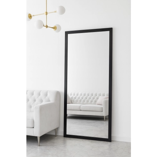 Duże lustro w prostej drewnianej ramie - 4501 - kolor ramy do wyboru