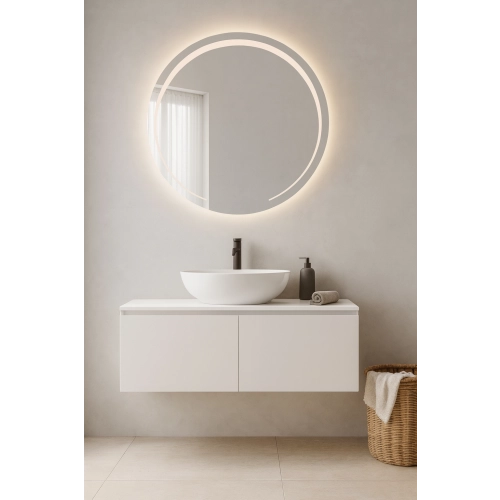 Lustro okrągłe łazienkowe z podświetleniem - NELA LED