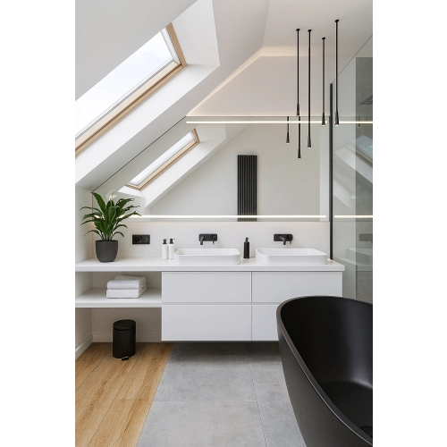 Piaskowane lustro na poddasze - NA WYMIAR - NETTA LED