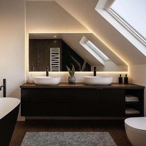 Lustro na poddasze z podświetleniem LED - NA WYMIAR - IZERA LED