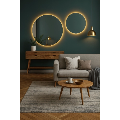 Zestaw okrągłych luster łazienkowych z podświetleniem - KOŁA LED ZESTAW