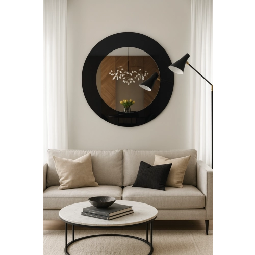 Lustro okrągłe dekoracyjne dwukolorowe - ROTAM