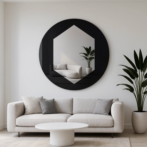 Okrągłe lustro dekoracyjne - KRAFT