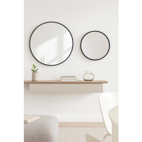 Lustra okrągłe zestaw w ramie czarnej MDF SLIM - ZESTAW OTYLIA - kolor ramy do wyboru