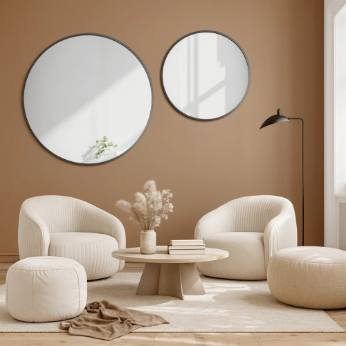 Lustra okrągłe zestaw w ramie czarnej MDF SLIM - ZESTAW OTYLIA - kolor ramy do wyboru