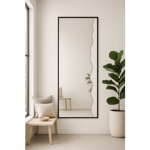 Lustro dekoracyjne w czarnej ramie MDF - WIENA W RAMIE