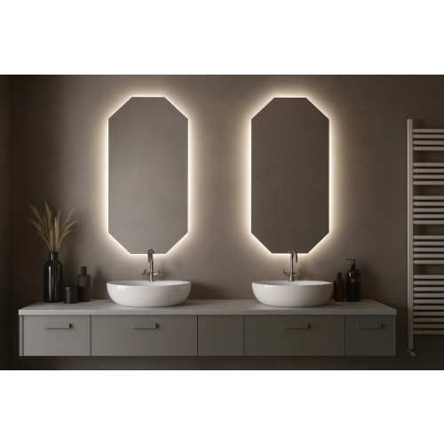 Zestaw luster oktagonalnych z podświetleniem - ZESTAW OKTAGON LED