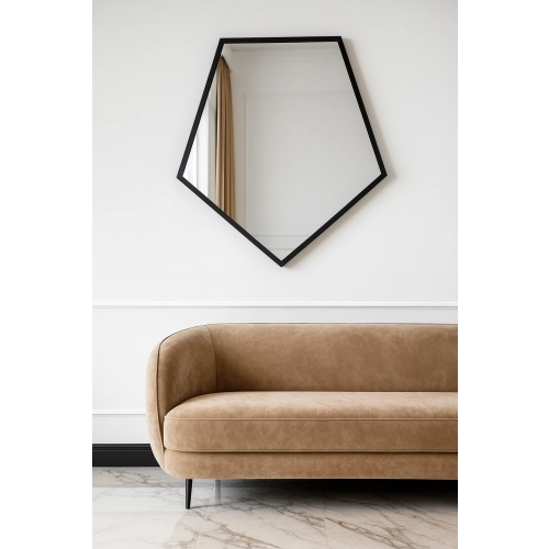 Lustro o geometrycznym kształcie w ramie – PENTA W RAMIE