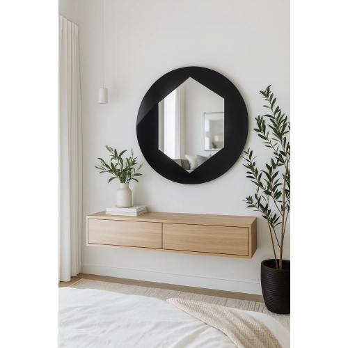 Okrągłe lustro dekoracyjne - KRAFT