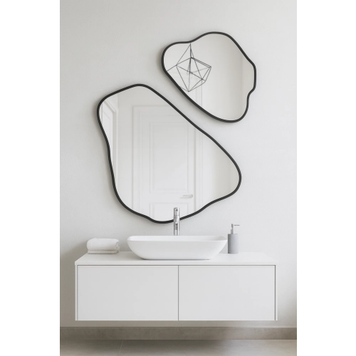 Zestaw luster o nieregularnym kształcie w ramie - MORION W RAMIE