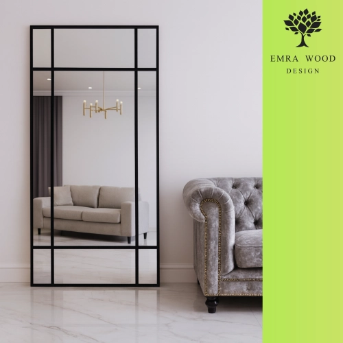 Lustro loft ze szprosami - ROLAND - kolor ramy do wyboru