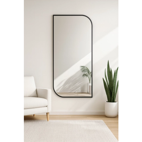 Lustro w ramie czarnej MDF SLIM - ŁEZKA - kolor ramy do wyboru