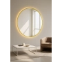 Lustro okrągłe w złotej ramie MDF SLIM z podświetleniem - OTYLIA LED - kolor ramy do wyboru