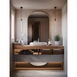 Lustro OVALIS DUO owalne dekoracyjne 2-częściowe nowoczesne do łazienki / salonu / sypialni / przedpokoju