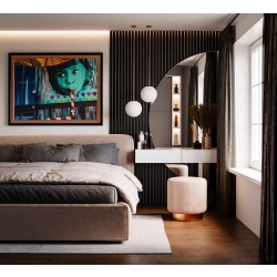 Lustro LOVERS DUO – dekoracyjne lustro półokrągłe w dwóch częściach do sypialni, łazienki i przedpokoju