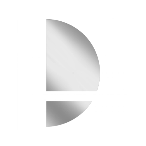 Lustro LOVERS DUO – dekoracyjne lustro półokrągłe w dwóch częściach do sypialni, łazienki i przedpokoju