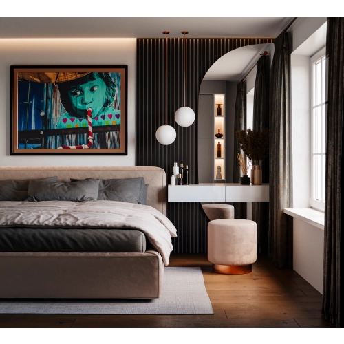 Lustro TANGO dekoracyjne nieregularne 2-częściowe nowoczesne bez ramy do sypialni