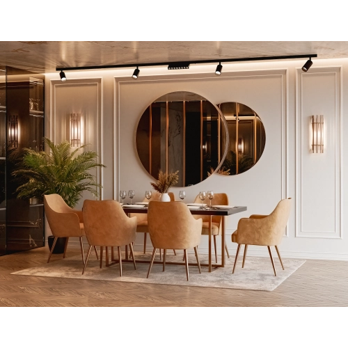 Lustro DuoLove – zestaw 2 okrągłych luster dekoracyjnych bez ramy do salonu