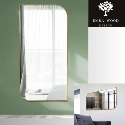 Lustro w ramie złotej MDF SLIM - ŁEZKA - kolor ramy do wyboru